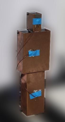 1:5 scale human test dummy used for IEC 63180 PIR detector testing, with numerically controlled head, torso and leg temperatures.