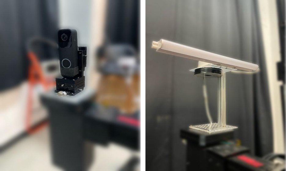 Wall-mounted and ceiling-mounted PIR detector test configurations using 3D printed holders on the SPT machine.